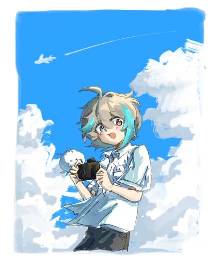 本来想画夏日结果发现更偏向晴天啊啊。！