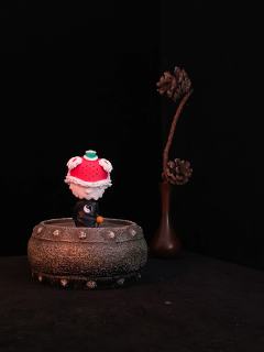 小野改娃，帽子必不可少，醒狮头格外喜庆，红色龙头，醒狮头都感