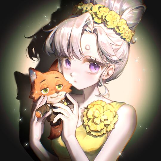 “接下来有请的是，大明星朱迪警官——”“和她的狐狸玩偶”（经画师同意公开使用，头像✔️商用❌二转❌）