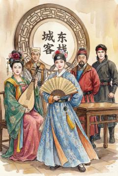 今天在豫园海上梨园，观看了《狄仁杰探案之城东客栈》
 🎭演