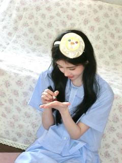 鞠婧祎蓝色系美图来喽