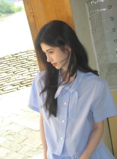 鞠婧祎蓝色系美图来喽