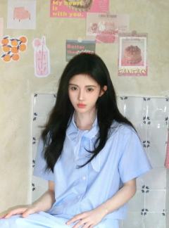 鞠婧祎蓝色系美图来喽