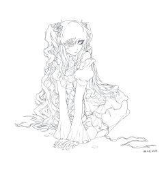 怎么感觉黑白的比上色的好看
很满意这个线稿！但是长卷发真的太