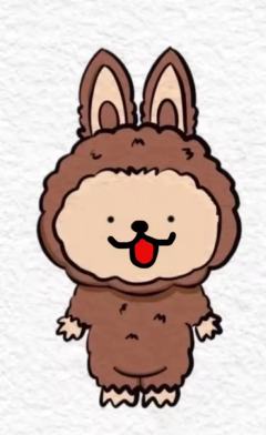 拉布布加线条小狗等于邪恶拉布布