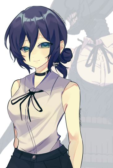 背景是官图不是我画的看完电锯人感觉蕾塞好美好强！