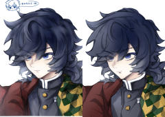 感觉画的不太成熟，但是他年纪确实不大
（并且还是卷毛娃娃脸）