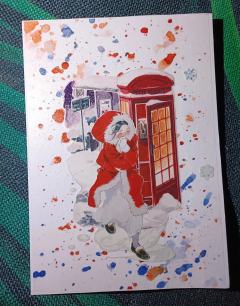 和纸大背景打底，装饰普通白卡；同系列胶带的搭建起小背景，再把