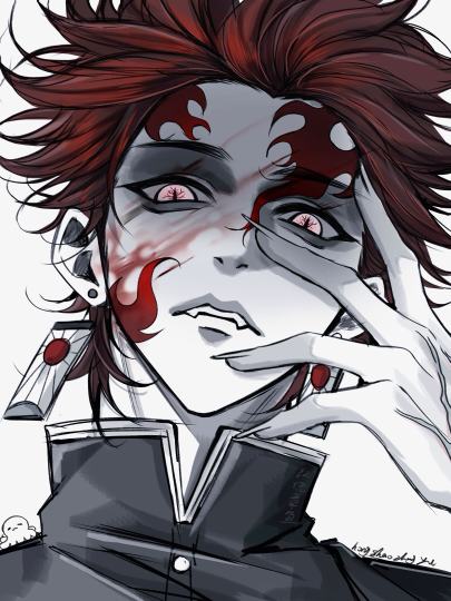 不是一般的喜欢主角黑化……画了变成鬼王的萌萌炭炭真的好喜欢主角黑化的形象呜呜🥹画的丑丑的勿喷