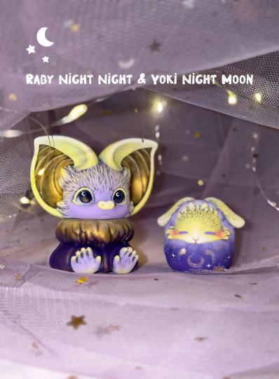 可爱的小蝙蝠Yoki和小兔子Raby✨来自设计师Yoyo Yeung的手作塗裝不得不说老师的涂装功力真的很强！
