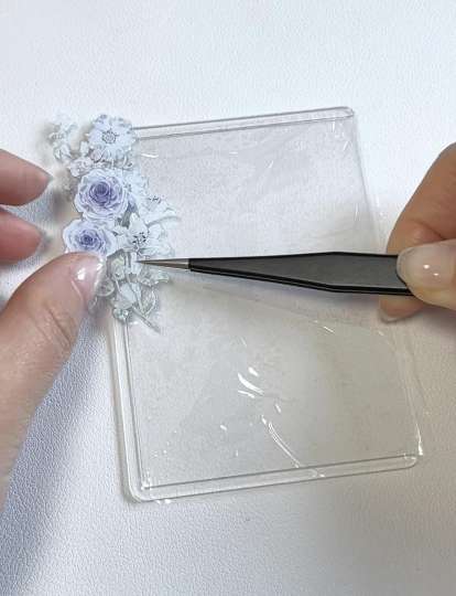 "霜粉冰韵"|卡套拼贴|咕卡|胶带拼贴