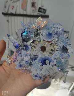 起码用了五种雪花元素的胶带，真的太爽了。
从打草图到备料到成