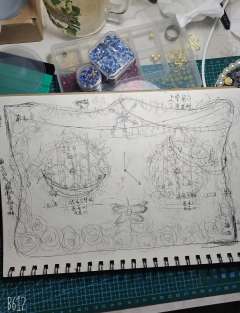 起码用了五种雪花元素的胶带，真的太爽了。
从打草图到备料到成