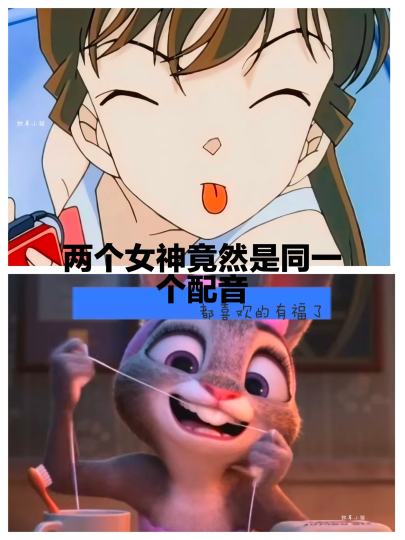 原来毛利兰和朱迪的配音是同一个(*´I`*)两个萌萌的宝❤毛利兰#朱迪#占岛致歉