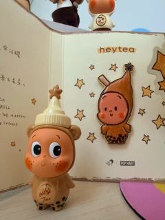 可可爱爱的星星人珍珠奶茶🧋也是配起来了，茶碗一点没买上，徽