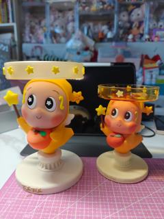 礼盒里的烛台是玻璃托盘，很怕打碎了，于是打印了一个，自己按原