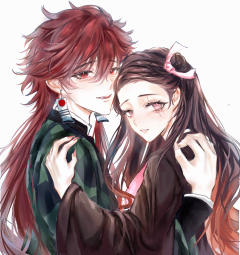 画的鬼化炭炭和祢豆子！