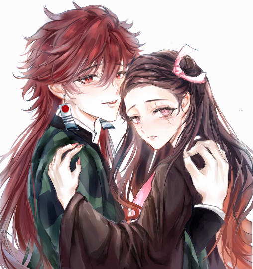 画的鬼化炭炭和祢豆子！