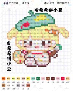 彩色小帽子，拿着彩色画笔，非常有艺术气息，是我很喜欢的一个图