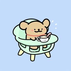 线条闺蜜小狗头像