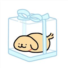 线条闺蜜小狗头像