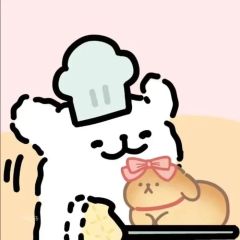 线条闺蜜小狗头像