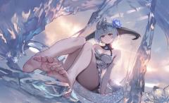 画师ぽんず公开了雪豹和菲琳主界面的原画