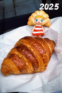 Molly面包脑袋系列第二个可爱的款式，牛角包🥐个人觉得是