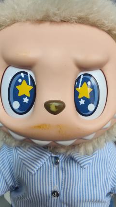 大夏日labubu ，大面积脸部瑕疵，修复后效果不错吧✧٩(