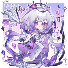之前画的瑕蝶🥺
还有一点瑕蝶的女仆装小构思（？）