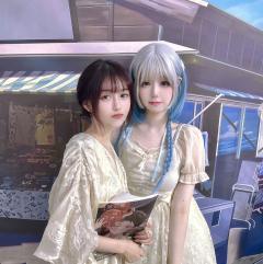 💙   因为女生多了一个，所以需要反串～但因为车上大家都是