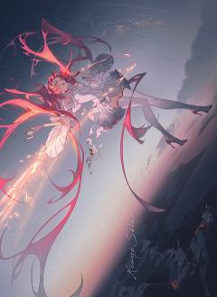 余烬未来💫🔥
之前画的初音未来二创设计，像流星一样闪亮并