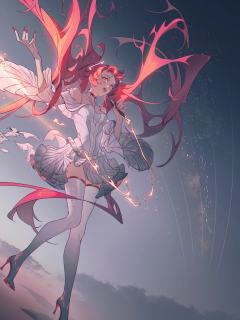 余烬未来💫🔥
之前画的初音未来二创设计，像流星一样闪亮并