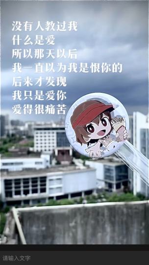 没有人教过我什么是爱，所以那天以后我一直以为我是恨你的，后来才发现，我只是爱你爱得很痛苦