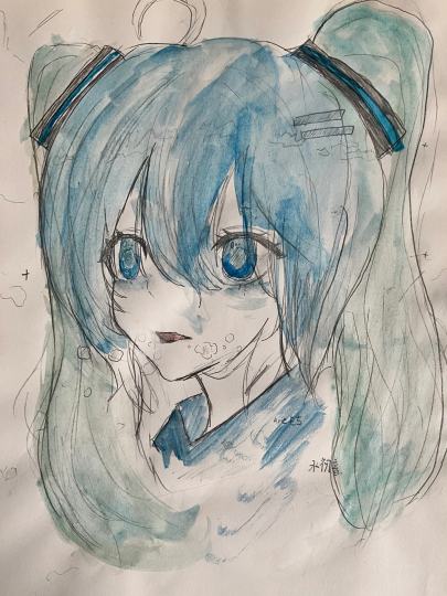 本人五年级 瞎画瞎画 别喷 窝不太会画水彩