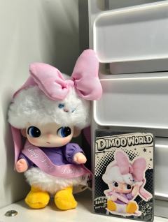 泡泡玛特DIMOO WORLD 迪士尼系列搪胶毛绒钥匙圈盲盒