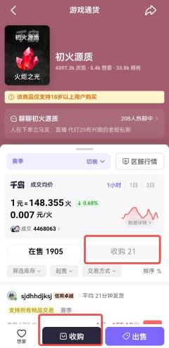 🤑打火->卖火直通车已发车!
【收购】功能助力初火交易!