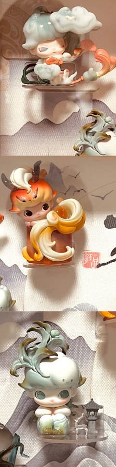 自制【一盏风月】展示框
之前用透明展示盒太笨重而且占地方,这