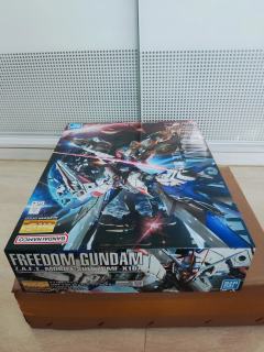 万代高达模型，MG，自由高达2.0，不保运输过程导致的盒损，