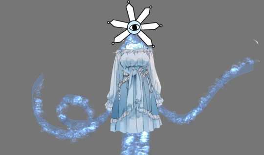 雪花魔女，代表冷漠，身体由丝带组成，攻击方法：用冰锥和丝带，使徒是冰块