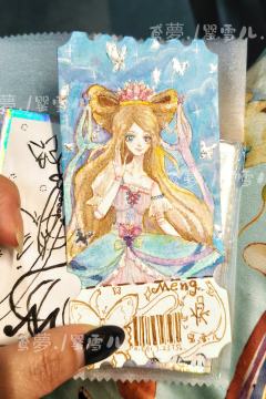 🦋这是什么梦幻小蛋糕（梦公主手绘票根）✨
.
手绘水彩票根