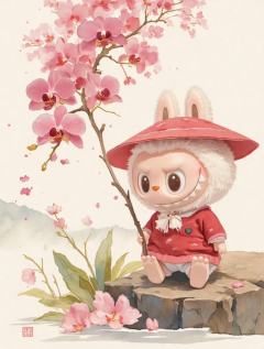 中国画里面的Labubu，
审美的尽头果然是国风！
#lab