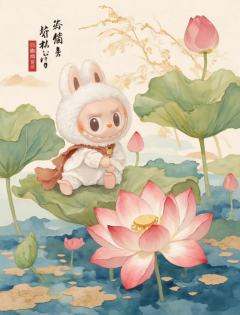 中国画里面的Labubu，
审美的尽头果然是国风！
#lab
