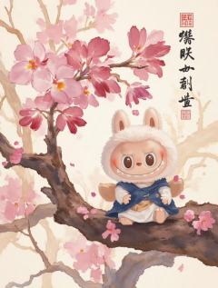 中国画里面的Labubu，
审美的尽头果然是国风！
#lab