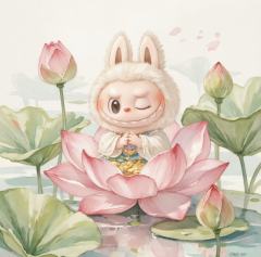 中国画里面的Labubu，
审美的尽头果然是国风！
#lab