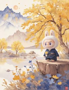 中国画里面的Labubu，
审美的尽头果然是国风！
#lab