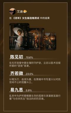🔑关键字:情感 民国
⏰时长:7h
🎎人数设置:3男3女
