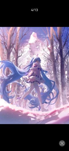 超好看的初音美图，看看背景多浪漫啊！