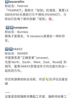 女团粉丝名及意义
女团粉丝名及意义
(一部分)
1⃣️TWI