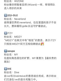女团粉丝名及意义
女团粉丝名及意义
(一部分)
1⃣️TWI